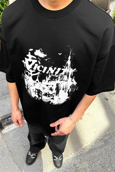 Siyah Vicinity DL Oversize Tişört