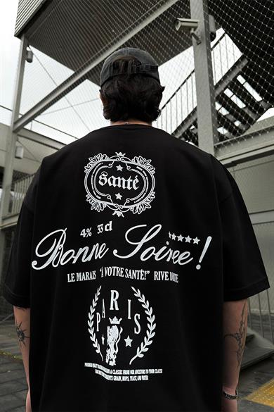 Siyah Votre Sante OUTPLENTY PREMİUM Oversize Tişört