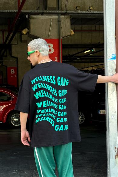 Siyah Wellness Gang Oversize Tişört
