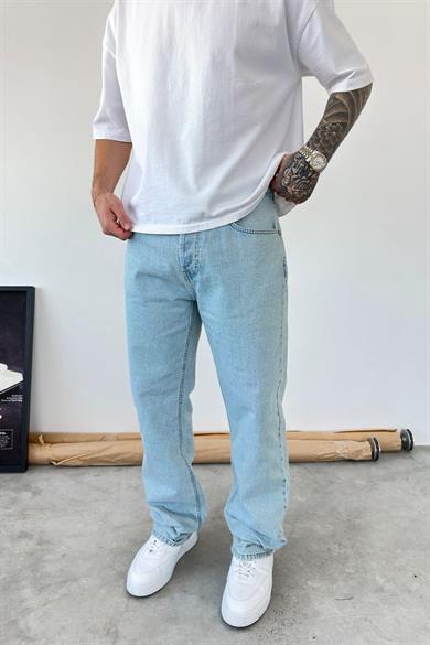 Soft Buz Mavi Basic Baggy Pantolon