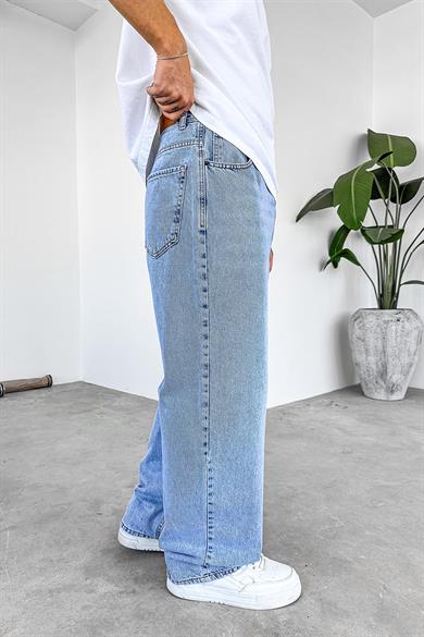 Soft Buz Mavi Basic Old School Baggy Pantolon