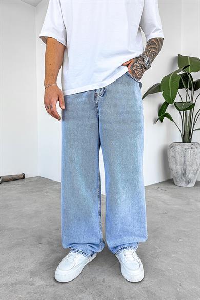 Soft Buz Mavi Basic Old School Baggy Pantolon