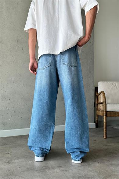 Soft Degrade Mavi 08 GO Ekstra Bol Baggy Pantolon