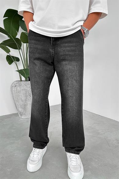Soft Füme Yan Cepli Basic Baggy Pantolon