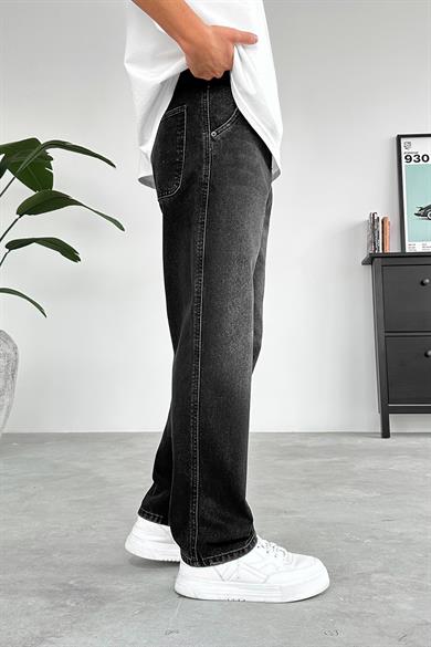 Soft Füme Yan Cepli Basic Baggy Pantolon