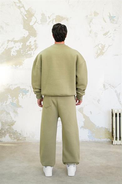 Soft Yeşil Cozy Basic Oversize Sweat