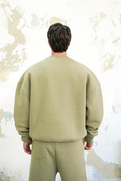 Soft Yeşil Cozy Basic Oversize Sweat