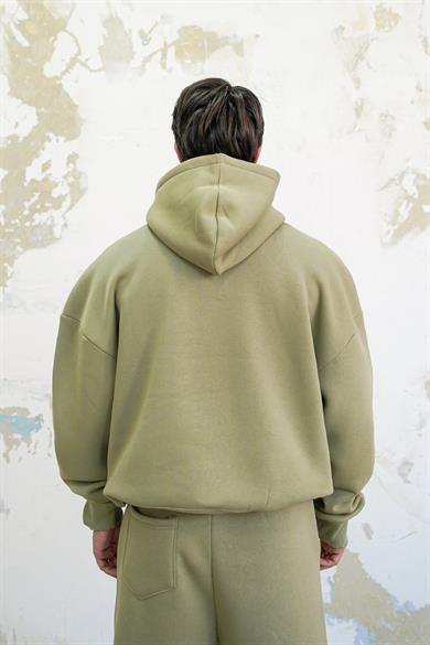 Soft Yeşil Cozy Basic Oversize Sweatshirt