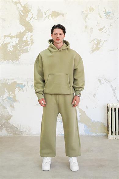 Soft Yeşil Cozy Basic Oversize Sweatshirt