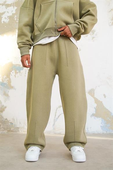Soft Yeşil Cozy Basic Pileli Baggy Eşofman