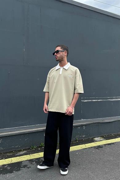 Su Yeşili Reaven Polo Yaka OUTPLENTY PREMİUM Oversize Tişört