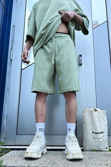Su Yeşili Su Yeşili Basic Relaxed Fit Şort