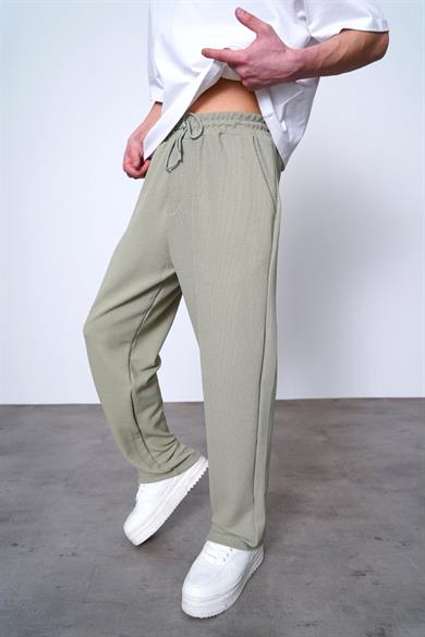 Su Yeşili Su Yeşili Fitilli Beli Lastikli B8 MH Baggy Pantolon