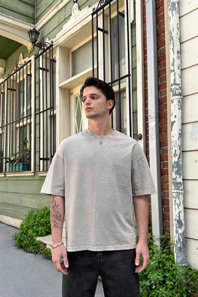 Taş Acid Wash Basic 1Z EE Oversize Tişört