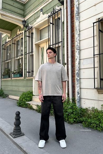 Taş Acid Wash Basic 1Z EE Oversize Tişört