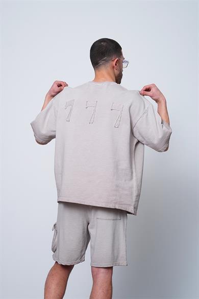 Taş Acid Wash Taş 777 E9 Oversize Tişört