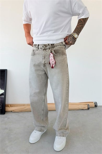 Taş Aksesuar Detaylı Baggy Pantolon