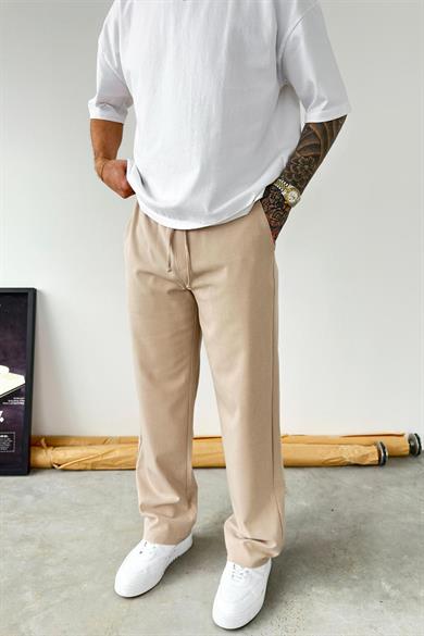Taş Basic Beli Lastikli Baggy Kumaş Pantolon