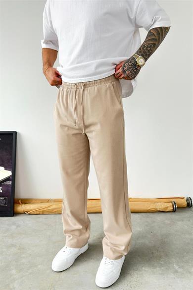 Taş Basic Beli Lastikli Baggy Kumaş Pantolon