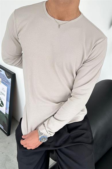 Taş Basic Fitilli Relax Fit Uzun Kollu Tişört