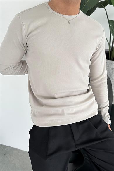 Taş Basic Fitilli Relax Fit Uzun Kollu Tişört