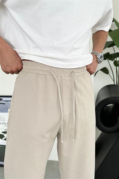 Taş Basic Gabardin Beli Lastikli Pantolon