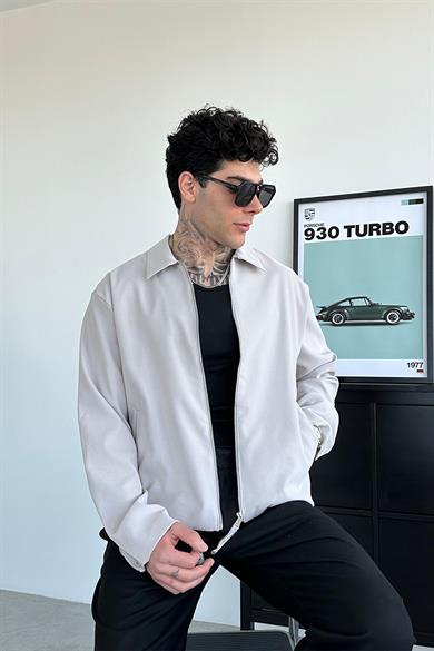 Taş Basic Tam Fermuarlı Ceket