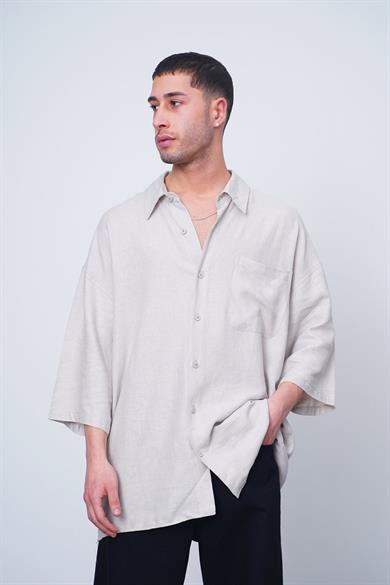 Taş Basic Yarım Kollu 1B CH Oversize Gömlek