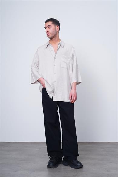 Taş Basic Yarım Kollu 1B CH Oversize Gömlek