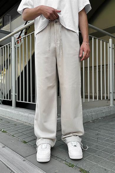 Taş Bel İp Detay Y4 DL Paçası Ayarlanabilir Baggy Pantolon