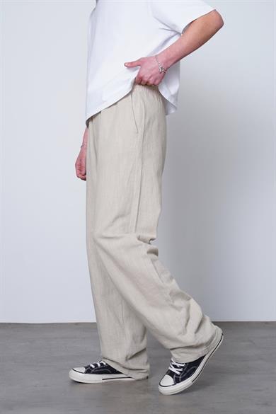 Taş Beli İp Detaylı Keten 005 EE Relaxed Pantolon