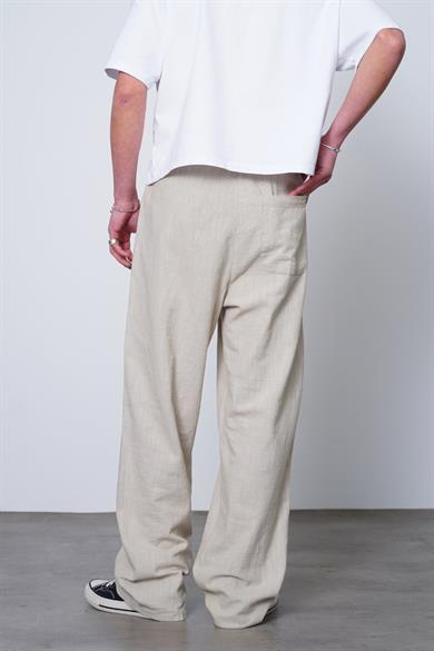 Taş Beli İp Detaylı Keten 005 EE Relaxed Pantolon