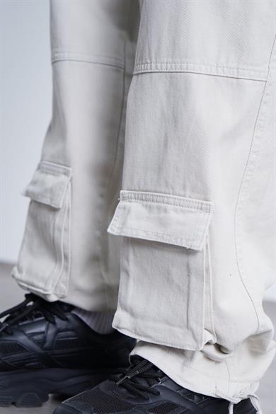Taş Çift Kargo Cepli 02B DL Paçası Ayarlanabilir Baggy Pantolon