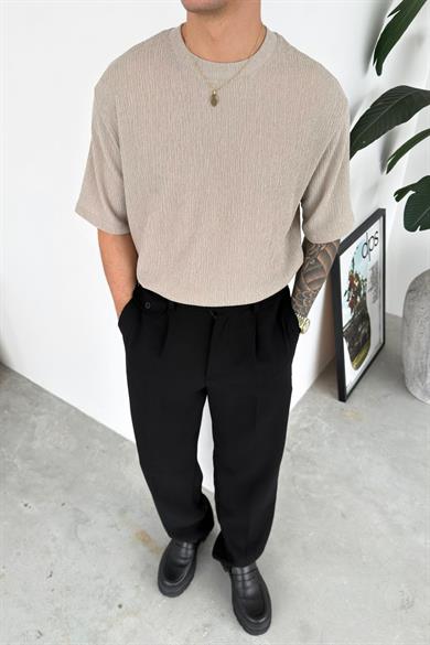 Taş Fitilli Basic Relaxed Tişört