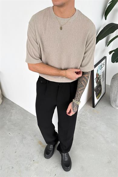 Taş Fitilli Basic Relaxed Tişört