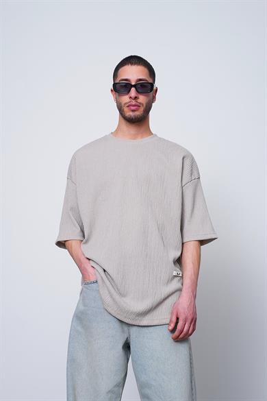 Taş Fitilli Basic Yırtmaç Detay O7 MH Oversize Tişört