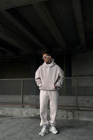 Taş HAFKA PREMİUM 3 İplik Şardonlu Oversize Sweatshirt