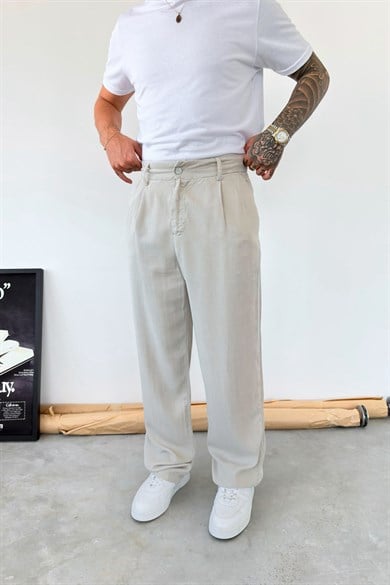 Taş Modal Kumaş Baggy Pantolon