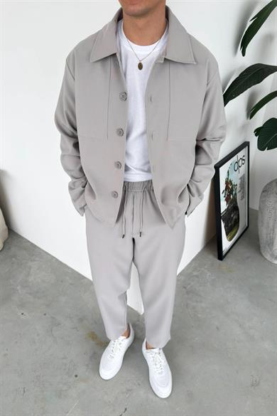 Taş Patch Detaylı Relaxed Fit Boxy Ceket