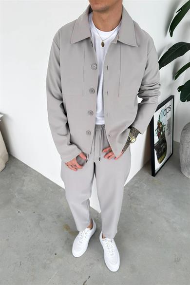 Taş Patch Detaylı Relaxed Fit Boxy Ceket