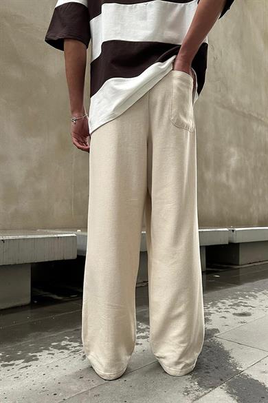 Taş Pile Detaylı Beli Lastikli K3 EE Baggy Pantolon