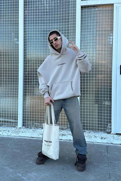 Taş Plenty HAFKA PREMİUM 3 İplik Şardonlu Oversize Sweatshirt