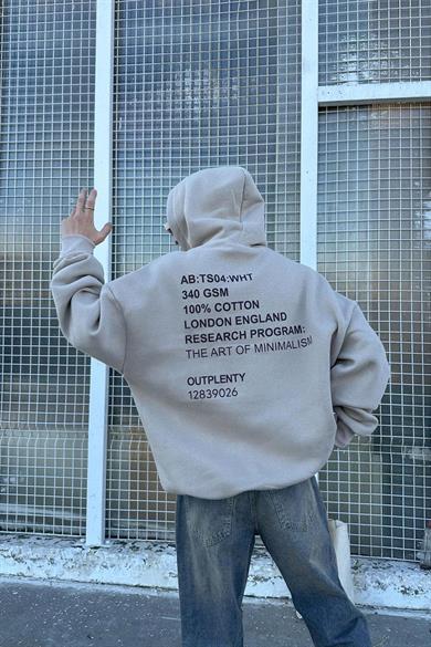 Taş Plenty HAFKA PREMİUM 3 İplik Şardonlu Oversize Sweatshirt