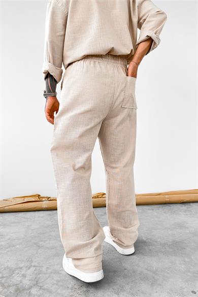 Taş Premium Keten Basic Baggy Pantolon