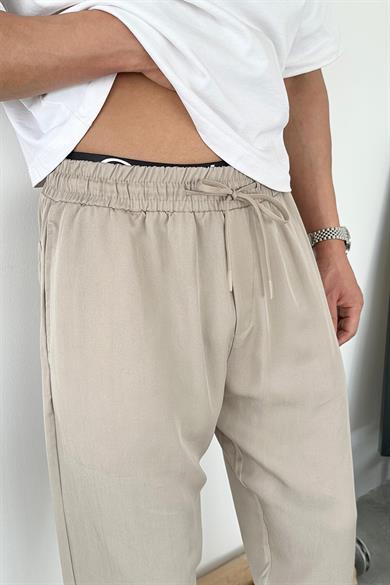 Taş Tensel Kumaş Basic Baggy Pantolon