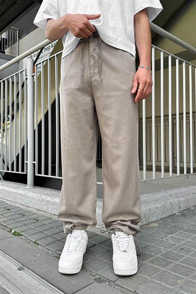 Toprak Bel İp Detay Y4 DL Paçası Ayarlanabilir Baggy Pantolon