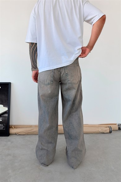 Vintage Mavi Basic Süper Baggy Fit Pantolon