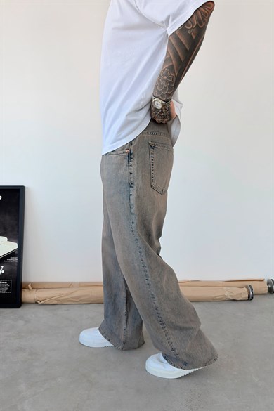 Vintage Mavi Basic Süper Baggy Fit Pantolon