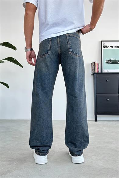 Vintage Mavi Soft Degrade Baggy Pantolon