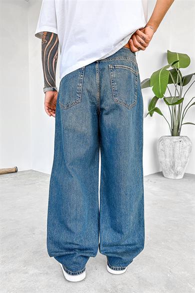 Vintage Mavi Soft Degrade Old School Premium Baggy Pantolon